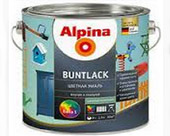 Эмаль алкидн. Alpina Buntlack глянцевая RAL3000 Красный 750 мл / 0,728 кг [шт]