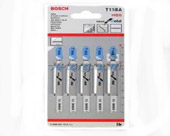 Полотно для электролобзика Bosch по мет, прям.рез, 75мм, 21TPI, 1-3мм, T118A [шт]
