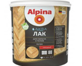 Лак акриловый в/д Alpina Аква Лак для стен и потолков шелковисто-матовый 0,9 л/0,90 код ОКРБ 20.30.1 [шт]