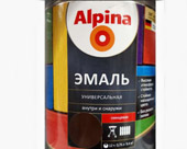 Эмаль алкидн. Alpina Эмаль универсальная шелковисто-матовая, цветная, слоновая кость 0,75 л / 0,98 к [шт]