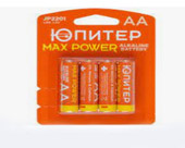 Батарейка AA LR6 1,5V alkaline 4шт. ЮПИТЕР MAX POWER [упак]