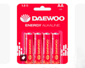 Батарейка AA LR6 1,5V Alkaline 2021 BL-4шт DAEWOO ENERGY [упак]