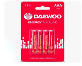 Батарейка AAA LR03 1,5V alkaline BL-4шт DAEWOO ENERGY [упак]